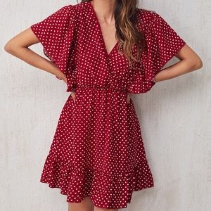 Heart red and white dress